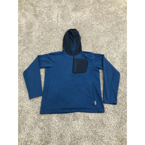 Mountain Hardwear Jackets & Blazers - Mountain Hardwear M Blue Jacket Hooded Quarter Zip